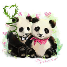 Load image into Gallery viewer, Panda Love 25x35cm(canvas) full round drill diamond painting
