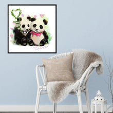 Load image into Gallery viewer, Panda Love 25x35cm(canvas) full round drill diamond painting
