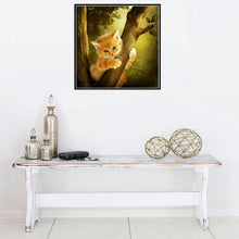 Load image into Gallery viewer, Lovely Cat 25x25cm(canvas) partial round drill diamond painting
