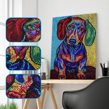Load image into Gallery viewer, Color Dog 25x35cm(canvas) full special shaped drill diamond painting
