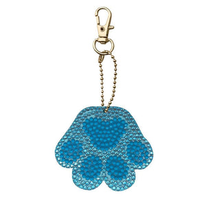 4pcs DIY Full Drill Diamond Painting Keyring Cartoon Cat Bear Paw Keychain