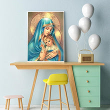 Load image into Gallery viewer, Mom Kids 30x40cm(canvas) full round drill diamond painting
