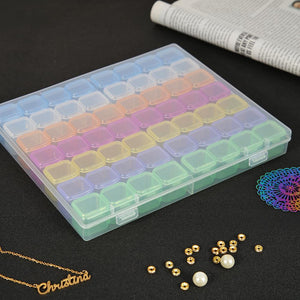 56 Grids Jewelry Box Diamond Embroidery Crystal Bead Organizer Storage Case