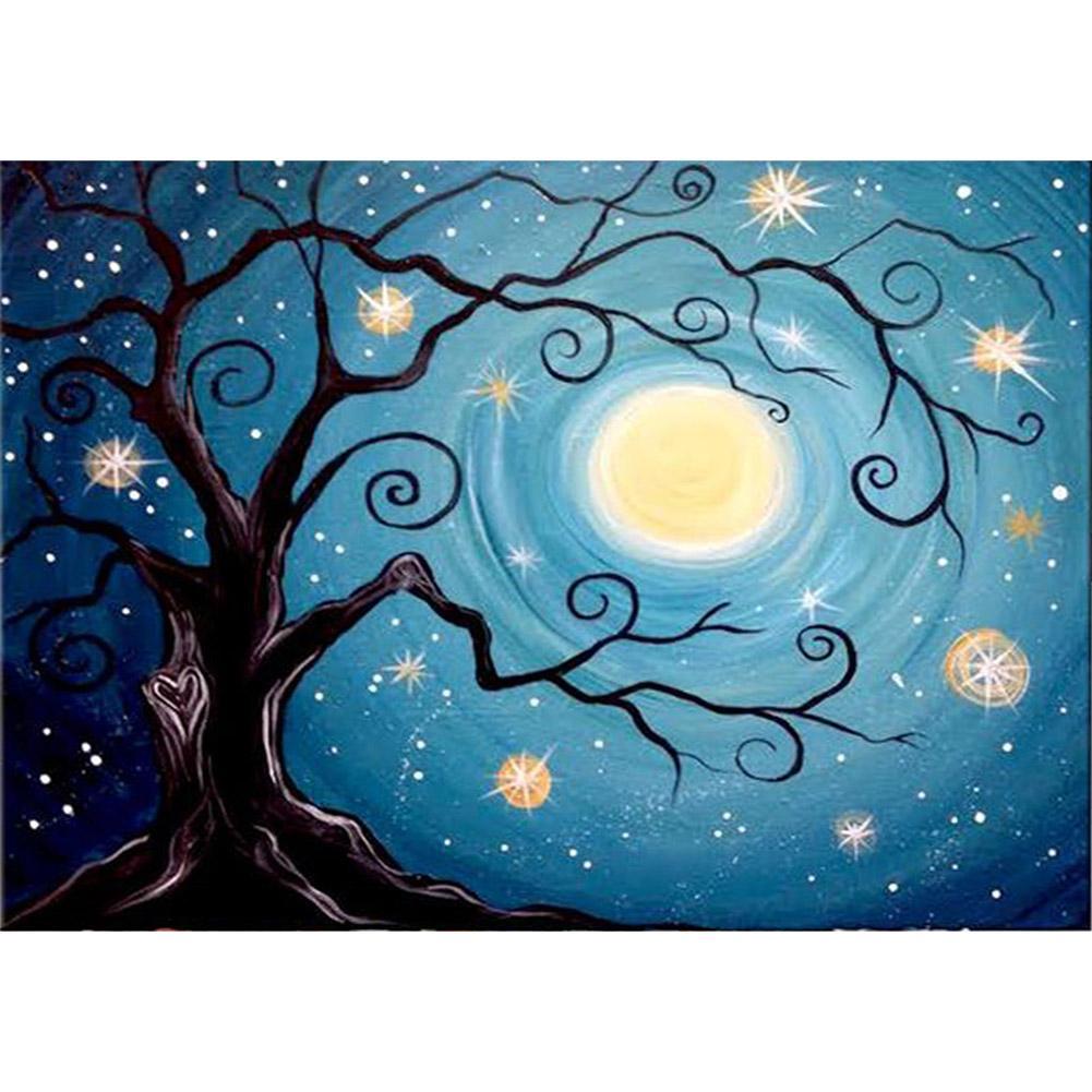Moon Tree 30x40cm(canvas) full round drill diamond painting