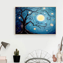 Load image into Gallery viewer, Moon Tree 30x40cm(canvas) full round drill diamond painting

