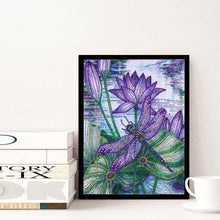 Load image into Gallery viewer, Dragonfly 30x40cm(canvas) full special shaped drill diamond painting
