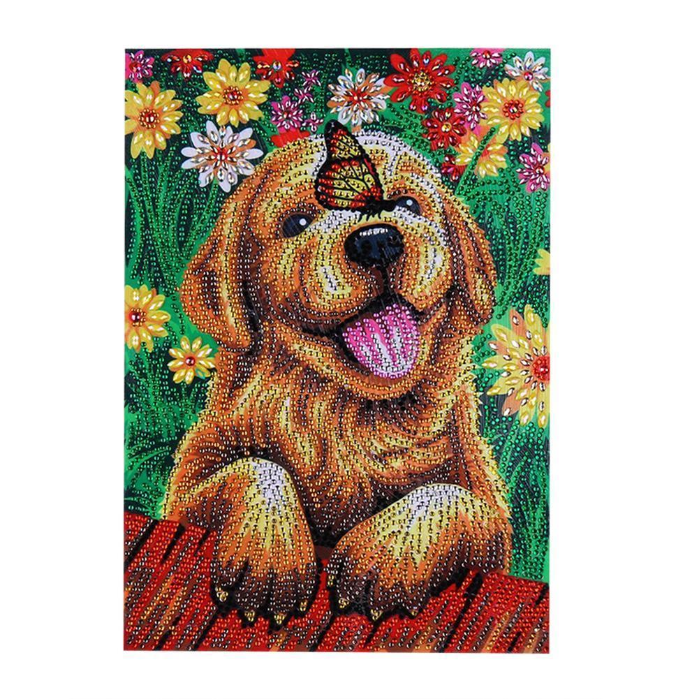 Cute Dog 30x40cm(canvas) full special shaped drill diamond painting