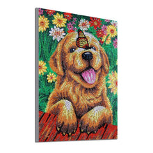 Load image into Gallery viewer, Cute Dog 30x40cm(canvas) full special shaped drill diamond painting
