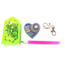 Load image into Gallery viewer, 5pcs/set DIY Love Heart Full Drill Special Shaped Diamond Painting Keychain
