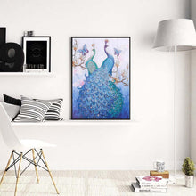 Load image into Gallery viewer, Peacock 40x50cm(canvas) beautiful special shaped drill diamond painting
