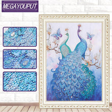 Load image into Gallery viewer, Peacock 40x50cm(canvas) beautiful special shaped drill diamond painting
