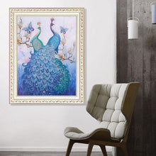 Load image into Gallery viewer, Peacock 40x50cm(canvas) beautiful special shaped drill diamond painting
