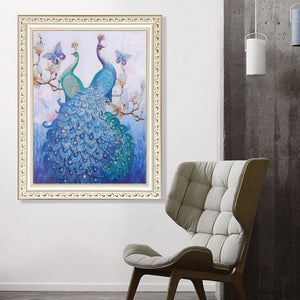 Peacock 40x50cm(canvas) beautiful special shaped drill diamond painting