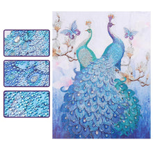 Load image into Gallery viewer, Peacock 40x50cm(canvas) beautiful special shaped drill diamond painting
