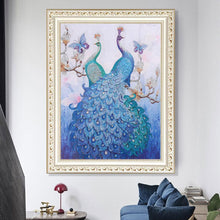 Load image into Gallery viewer, Peacock 40x50cm(canvas) beautiful special shaped drill diamond painting
