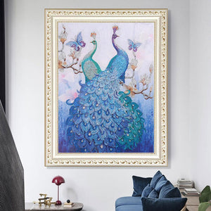 Peacock 40x50cm(canvas) beautiful special shaped drill diamond painting