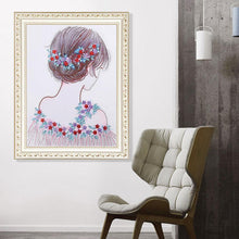 Load image into Gallery viewer, Girls 40x50cm(canvas) beautiful special shaped drill diamond painting
