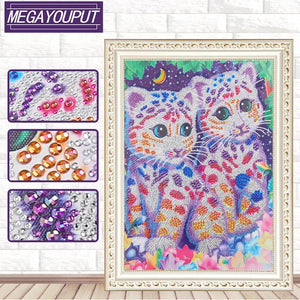 Little Tiger 40x50cm(canvas) beautiful special shaped drill diamond painting