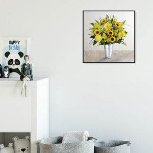 Flower Vase 30x30cm(canvas) full round drill diamond painting