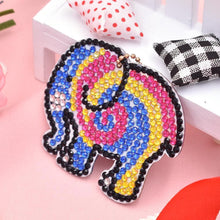 Load image into Gallery viewer, 4pcs/Set DIY Diamond Painting Cartoon Elephant Resin Bag Keychain Jewelry
