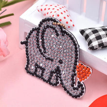 Load image into Gallery viewer, 4pcs/Set DIY Diamond Painting Cartoon Elephant Resin Bag Keychain Jewelry
