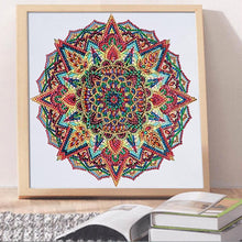 Load image into Gallery viewer, Mandala 30x30cm(canvas) beautiful special shaped drill diamond painting
