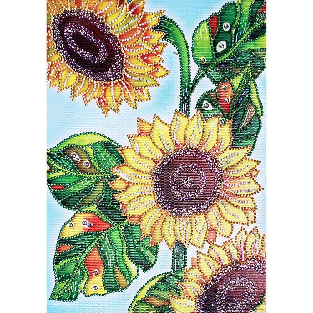 Sunflower 30x30cm(canvas) beautiful special shaped drill diamond painting