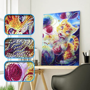 Animals 30x40cm(canvas) beautiful special shaped drill diamond painting