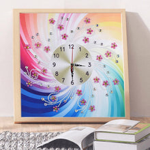 Load image into Gallery viewer, Clock 35x35cm(canvas) beautiful special shaped drill diamond painting
