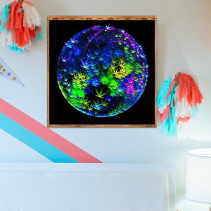 earth,universe 30x30cm(canvas) full round drill diamond painting