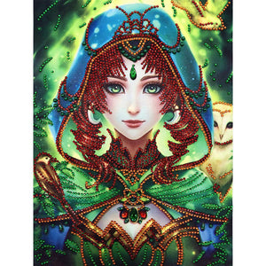 Beauty 30x40cm(canvas) beautiful special shaped drill diamond painting