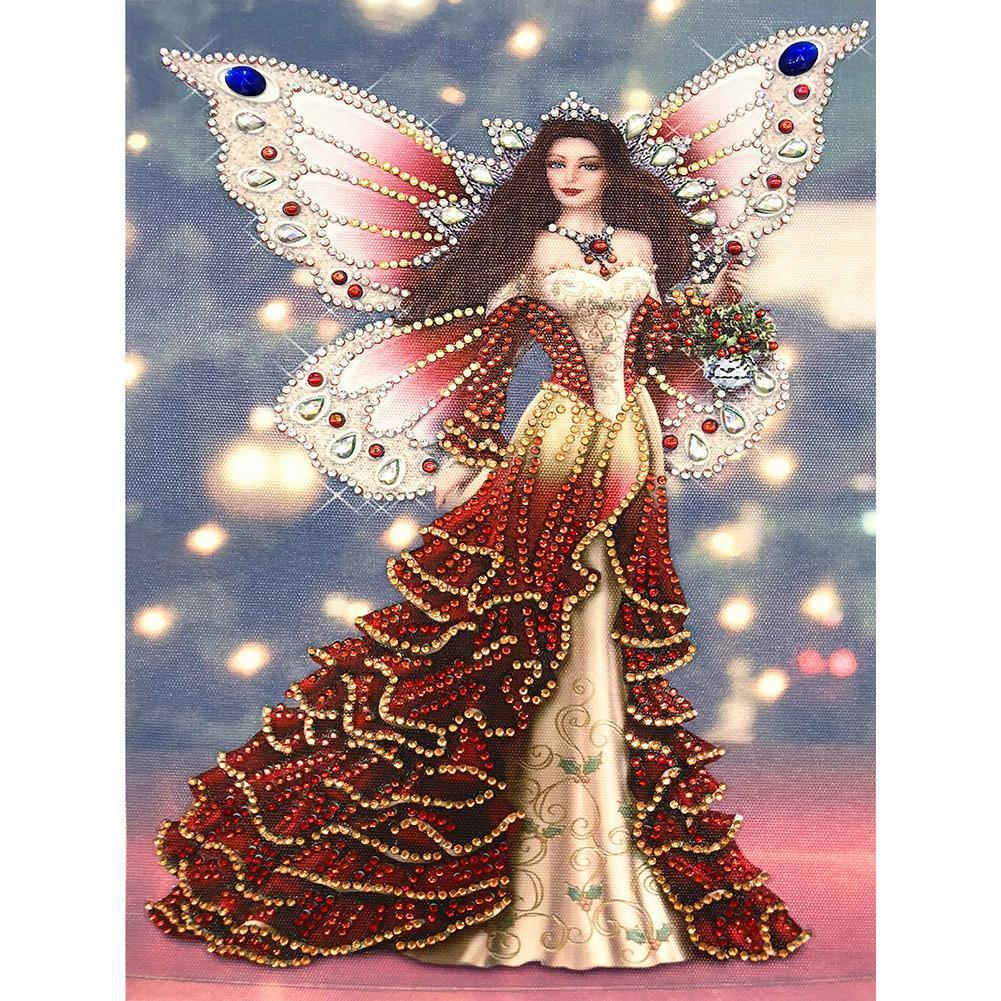 Beauty 30x40cm(canvas) beautiful special shaped drill diamond painting
