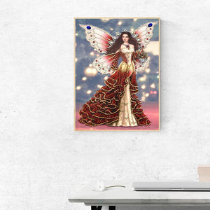 Beauty 30x40cm(canvas) beautiful special shaped drill diamond painting