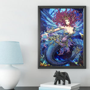 Fish Tail 30x40cm(canvas) beautiful special shaped drill diamond painting