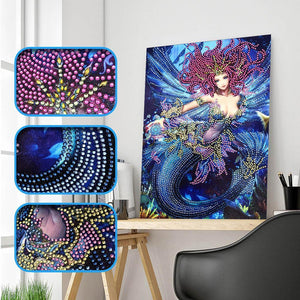 Fish Tail 30x40cm(canvas) beautiful special shaped drill diamond painting