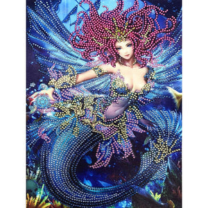 Fish Tail 30x40cm(canvas) beautiful special shaped drill diamond painting