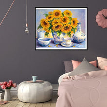 Load image into Gallery viewer, Flower 40x30cm(canvas) full round drill diamond painting
