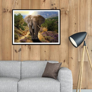 Elephant 40x30cm(canvas) full round drill diamond painting