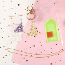 Load image into Gallery viewer, DIY Full Drill Diamond Painting Christmas Tree Keychain Necklace Pendants
