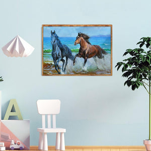 Horse 40x30cm(canvas) full round drill diamond painting