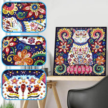 Load image into Gallery viewer, Cat 30x30cm(canvas) beautiful special shaped drill diamond painting

