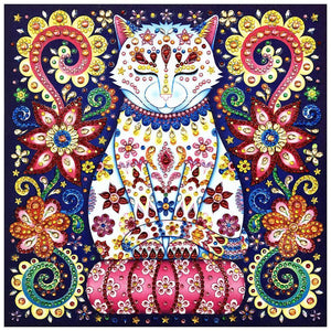Cat 30x30cm(canvas) beautiful special shaped drill diamond painting