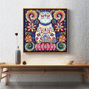 Cat 30x30cm(canvas) beautiful special shaped drill diamond painting