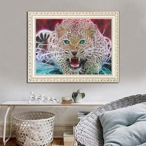 Tiger 38x48cm(canvas) beautiful special shaped drill diamond painting