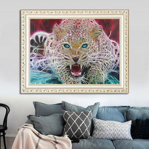 Tiger 38x48cm(canvas) beautiful special shaped drill diamond painting