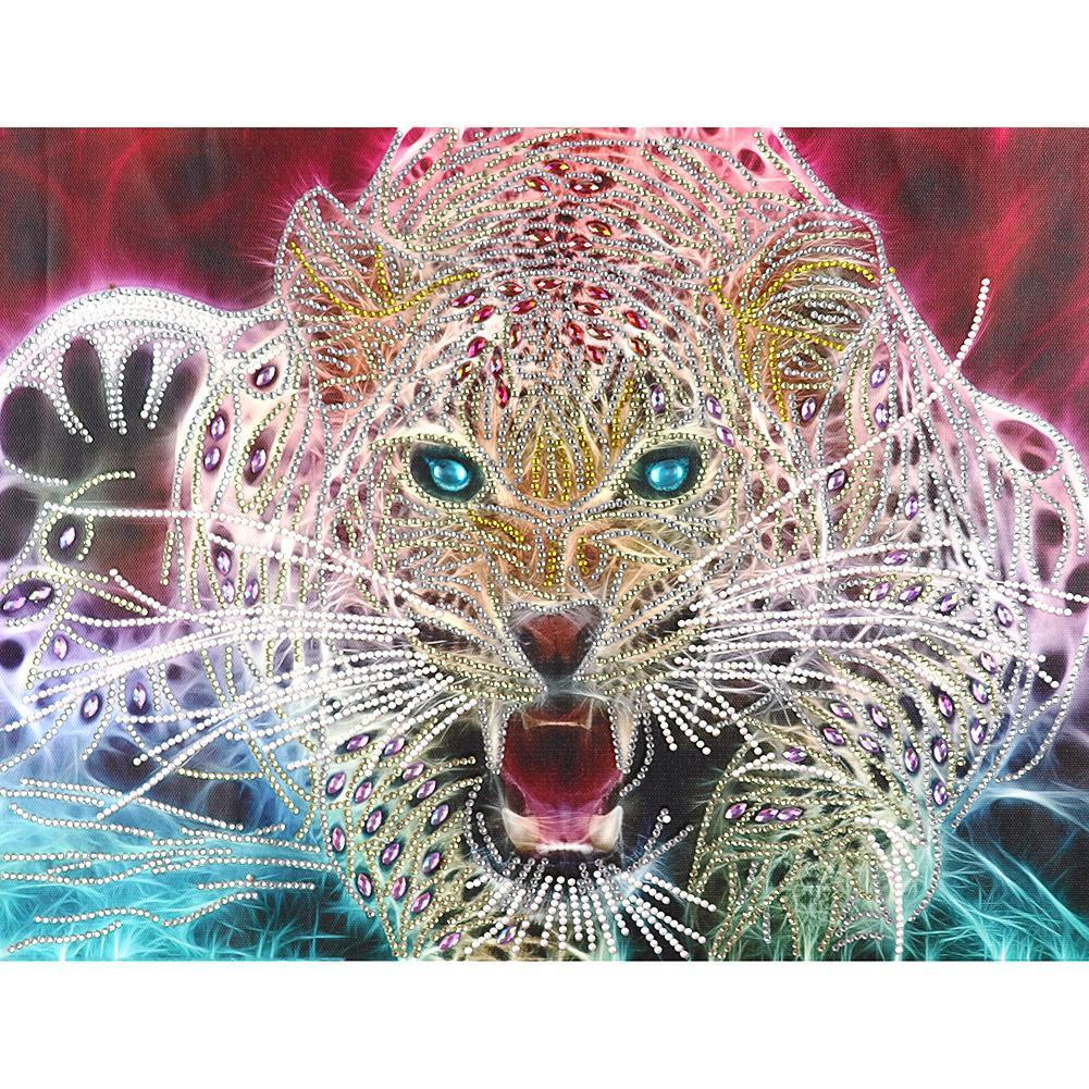 Tiger 38x48cm(canvas) beautiful special shaped drill diamond painting