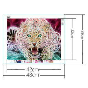 Tiger 38x48cm(canvas) beautiful special shaped drill diamond painting