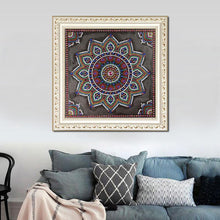 Load image into Gallery viewer, Mandala 30x30cm(canvas) beautiful special shaped drill diamond painting
