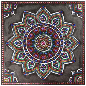Mandala 30x30cm(canvas) beautiful special shaped drill diamond painting