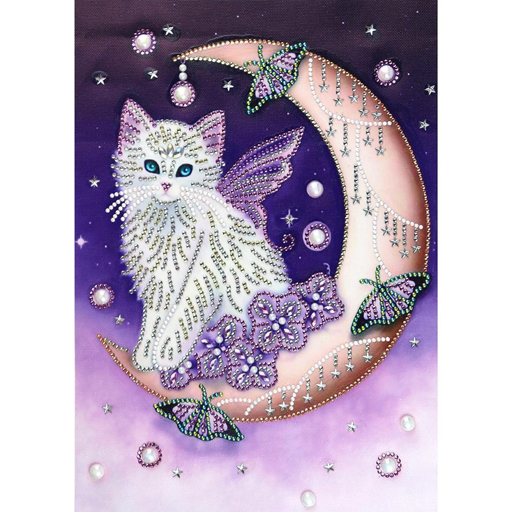 Cat 30x40cm(canvas) beautiful special shaped drill diamond painting